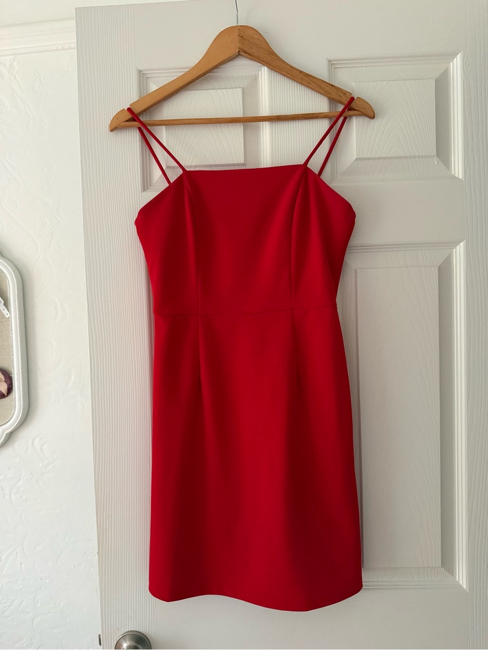 Red Spaghetti-Strap Dress - Elegant Women's Cocktail Dress